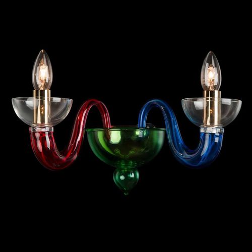 Applique stile veneziano - KALEIDOS - Sogni di Cristallo - da interno / in vetro soffiato / a candelabro