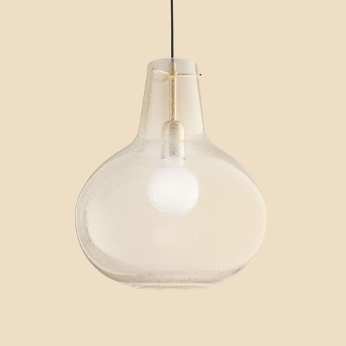 Lampada a sospensione - ONION #1  - Sogni di Cristallo - in vetro soffiato / contemporanea / con cavo