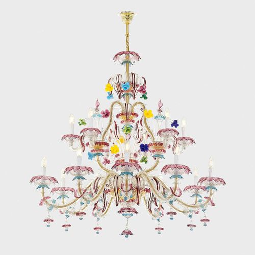 Lampadario classico - CA' REZZONICO VICTORIA  - Sogni di Cristallo - in vetro di Murano / da 6 lampadine / da 8 lampadine