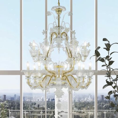 Lampadario classico - CA' REZZONICO AUGUSTO  - Sogni di Cristallo - in vetro di Murano / in vetro soffiato / da 6 lampadine