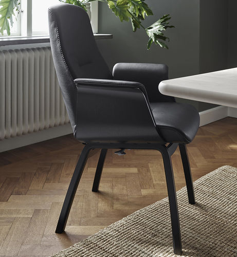 Sedia da pranzo contemporanea - FREETIME - Conform - da interno / in tessuto / in pelle