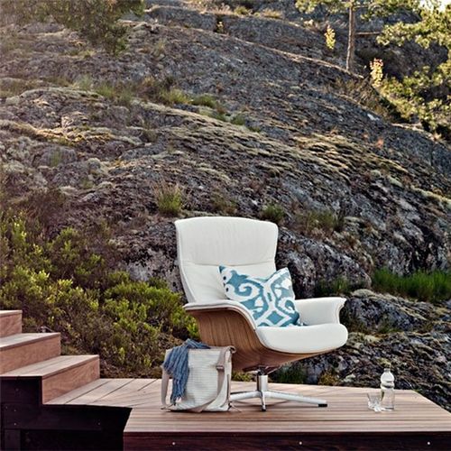Poltrona contemporanea - PRIME - Conform - in pelle / girevole