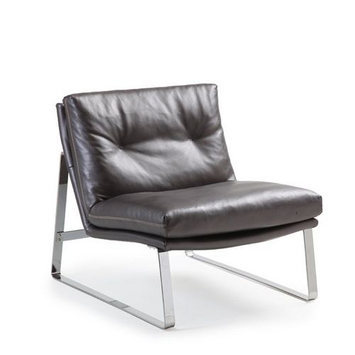 Chauffeuse contemporanea - SHABBY - Conform - in pelle / in tessuto / a slitta