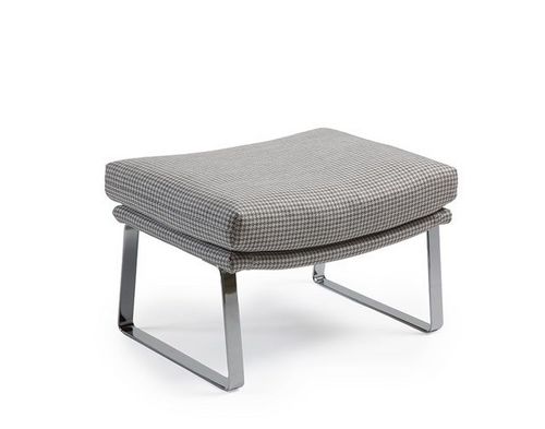 Poggiapiedi contemporaneo - SHABBY - Conform - in cromo / in pelle / in tessuto