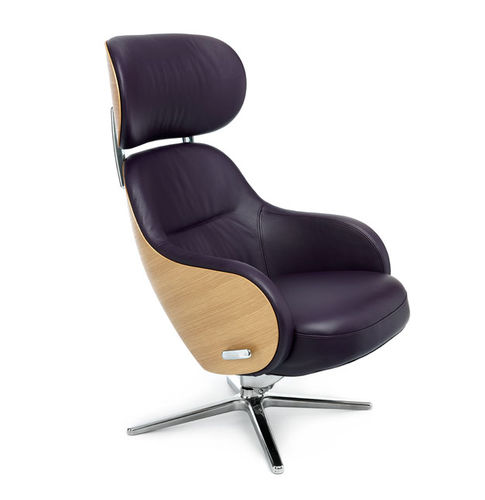 Poltrona contemporanea - P.A.L - Conform - in pelle / in tessuto / in rovere