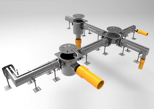 Canaletta con griglie - fratelli malin srl - a fessura / in acciaio inossidabile / per spazio pubblico