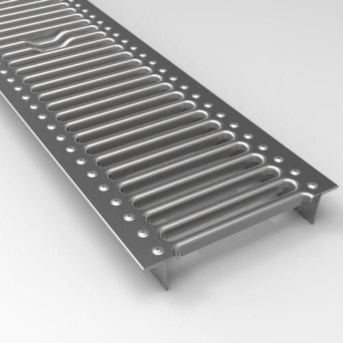 Griglia per canaletta in acciaio inossidabile - FOOTWEAR-PROOF STAMPED - fratelli malin srl - per spazio pubblico / per applicazioni industriali