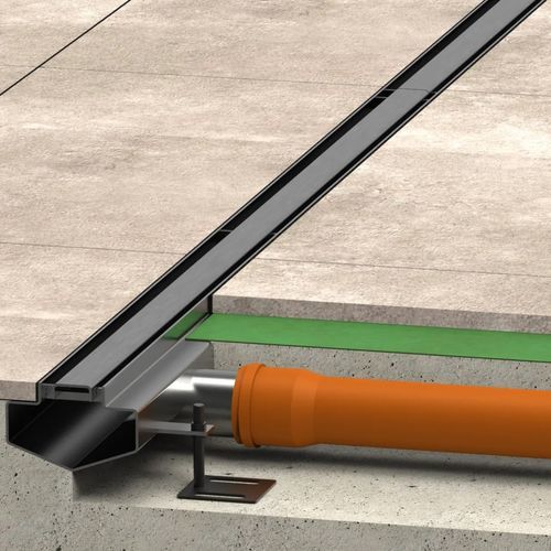 Canaletta a fessura - DOUBLE - fratelli malin srl - in acciaio inossidabile / per piscina / per terrazza