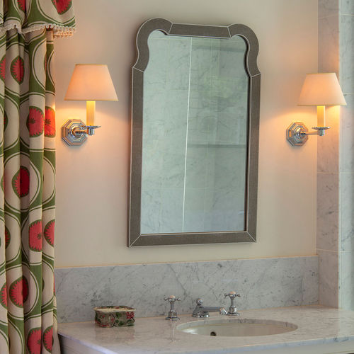 Specchio da bagno a muro - SAVOY - VAUGHAN - contemporaneo / in legno / argentato