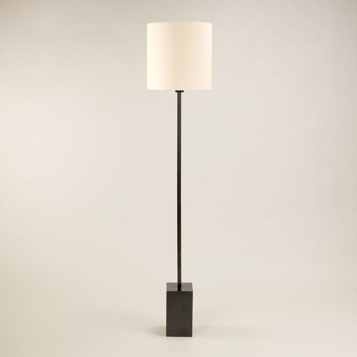 Lampada da terra - CLEVELAND - VAUGHAN - in ottone / in lino / contemporanea