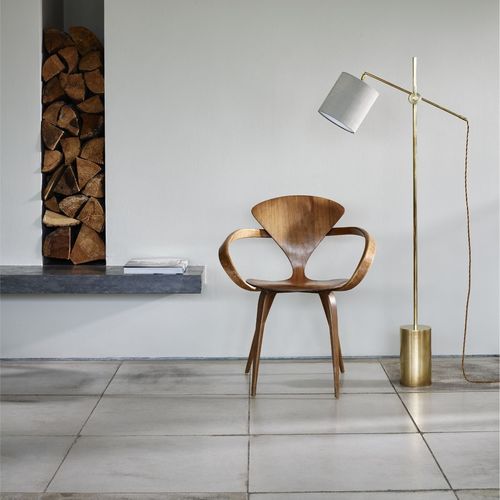Lampada da terra - FARNHAM - VAUGHAN - in ottone / in bronzo / in lino