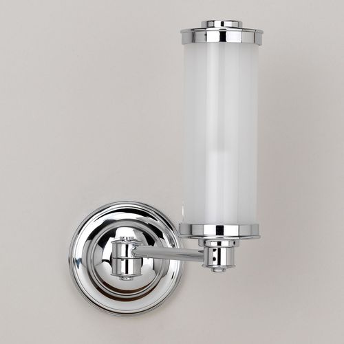 Applique Art Deco - TOTNES - VAUGHAN - in ottone / in vetro borosilicato / cilindrica