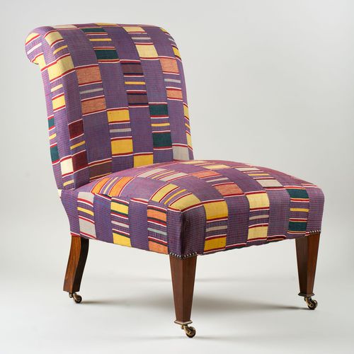 Sedia classica - BERTHA - VAUGHAN - da interno / in lino / con supporto in legno