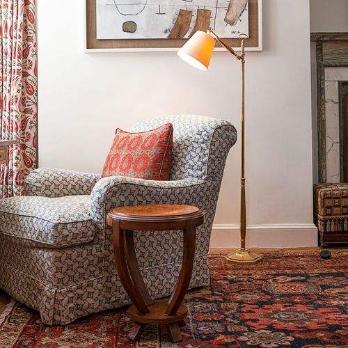 Lampada da terra - TAVISTOCK - VAUGHAN - in ottone / in lino / contemporanea