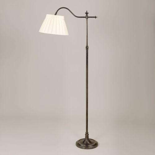 Lampada da terra - MELROSE SWAN NECK - VAUGHAN - in ottone / in bronzo / in seta