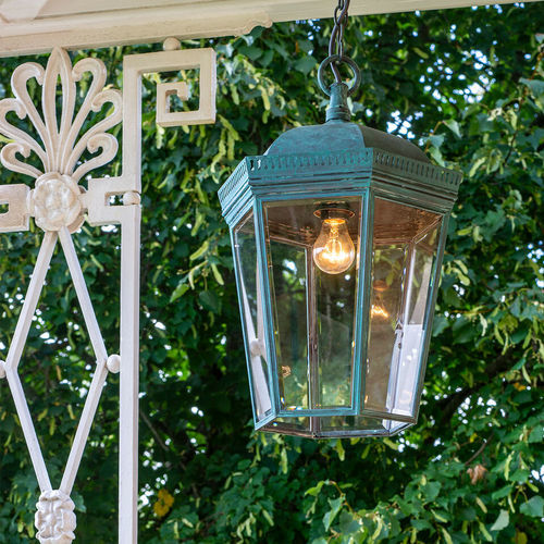 Lampada a sospensione - BENTWORTH  - VAUGHAN - in rame / in vetro / classica