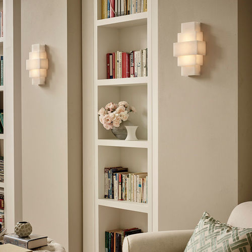 Applique Art Deco - DRUMMOND  - VAUGHAN - da interno / in alabastro / geometrica