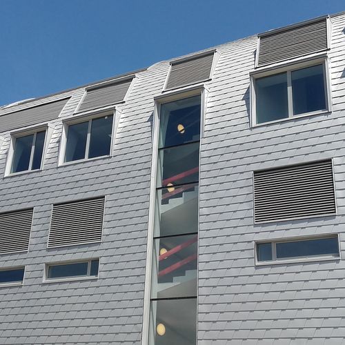 Rivestimento di facciata a doghe - PANEVOL - PANOL - in alluminio anodizzato / laccato / decorativo