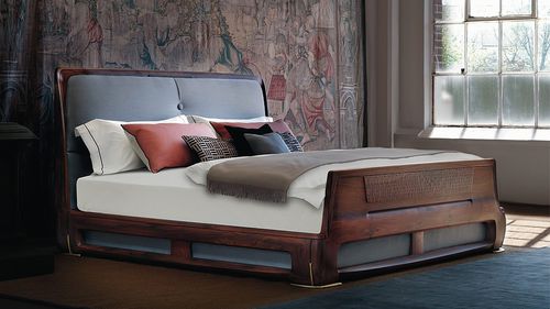 Letto matrimoniale - LV 01 - Savoir Beds - contemporaneo / imbottito / in ebano