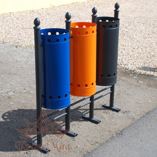 Portarifiuti pubblico - URBAN REC.3.L - KRONEMAG MILLENIUM srl - per raccolta differenziata / in acciaio galvanizzato / senza coperchio