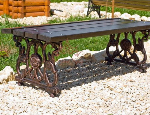 Panca per spazi pubblici classica - 716 - KRONEMAG MILLENIUM srl - in legno / in ghisa / senza schienale