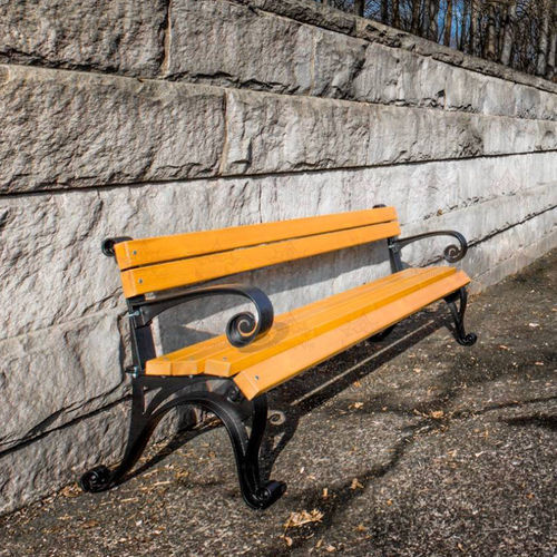 Panca per spazi pubblici classica - VILLABELLA.B - KRONEMAG MILLENIUM srl - in legno / in ghisa / con schienale