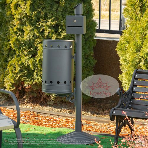 Portarifiuti in ghisa - URBAN 1 SRT - KRONEMAG MILLENIUM srl - da esterno / da terra / per spazio pubblico