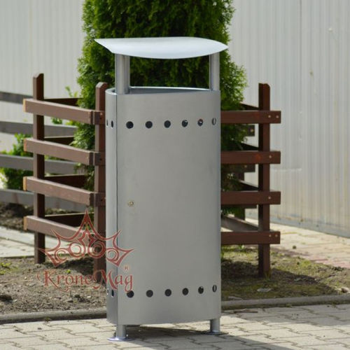 Portarifiuti in acciaio galvanizzato - URBAN 16C - KRONEMAG MILLENIUM srl - da esterno / per spazio pubblico / per scuola