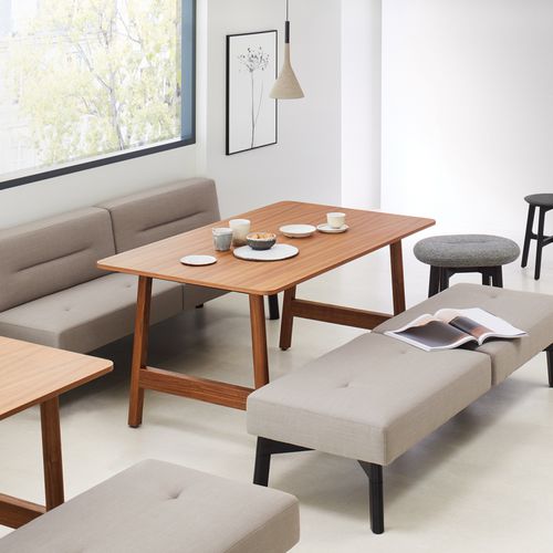 Tavolo da riunione contemporaneo - DOCKS - Ophelis - in legno / con supporto in metallo / con supporto in legno