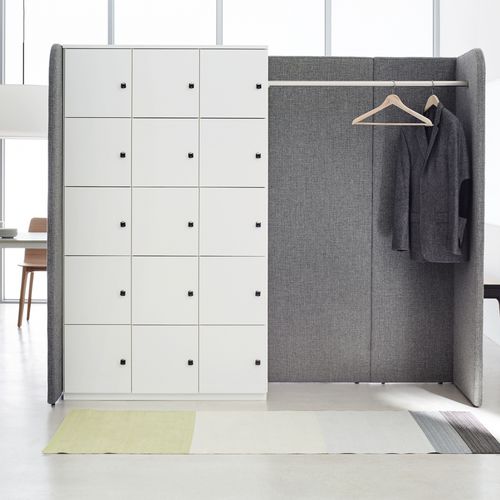 Armadietto spogliatoio in metallo - S SERIES - Ophelis - per ufficio / con sistema di sicurezza / bianco