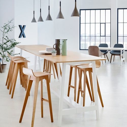 Tavolo contemporaneo - DOCKS  - Ophelis - in legno / in melaminico / con supporto in metallo