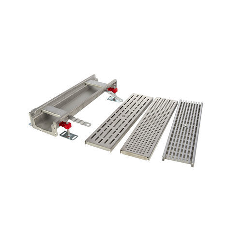 Canaletta per doccia in acciaio inossidabile - MODULAR 125 - ACO Building Drainage - in griglia