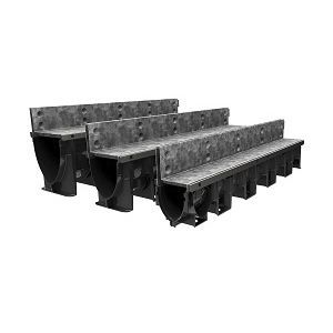 Canaletta a fessura - MultiDrain PPD Brickslot ST - ACO Building Drainage - griglia in acciaio galvanizzato / per spazio pubblico / per edificio