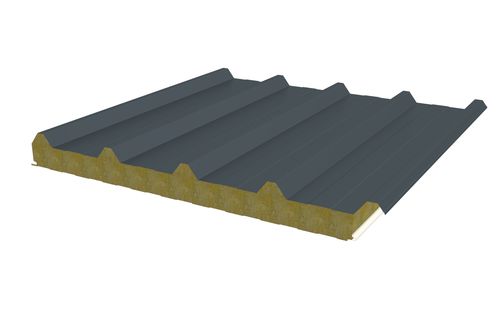 Pannello sandwich per tetto - JI VULCASTEEL ROOF ALPHA - Joris Ide - rivestimento in metallo / anima in lana di roccia