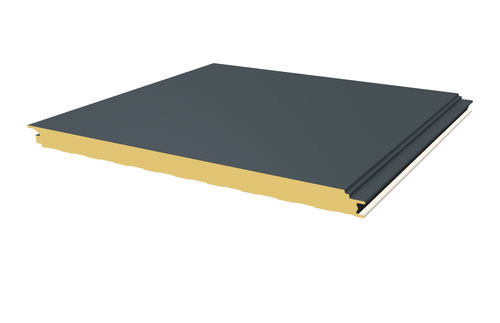 Pannello sandwich per rivestimento di facciata - JI WALL 1000FC PIR LISSE - Joris Ide - rivestimento in metallo / anima in poliisocianurato PIR