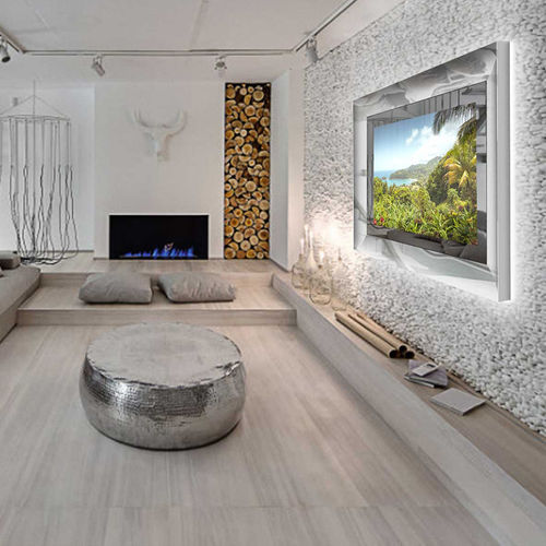 TV a specchio a muro - STARDUST - HYMAGE - contemporaneo / rettangolare / in alluminio