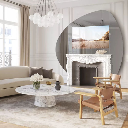 TV a specchio a muro - DOME - HYMAGE - contemporaneo / colore personalizzabile / da sala