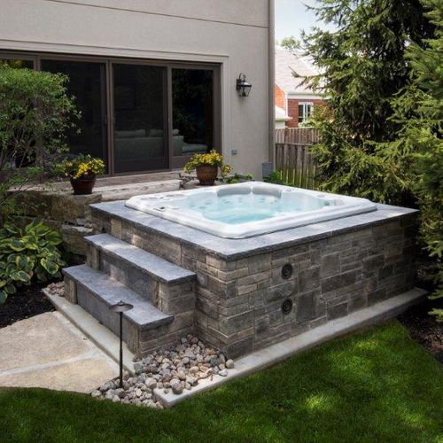Spa da incasso - H670 - Clairazur - fuoriterra / quadrata / 6 posti
