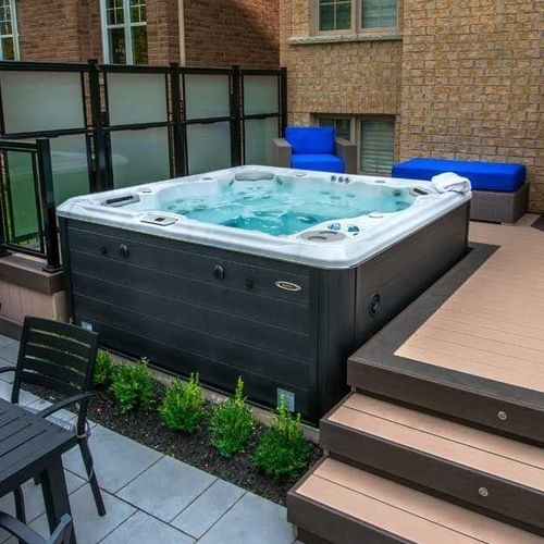 Spa da incasso - H695 - Clairazur - fuoriterra / quadrata / 6 posti