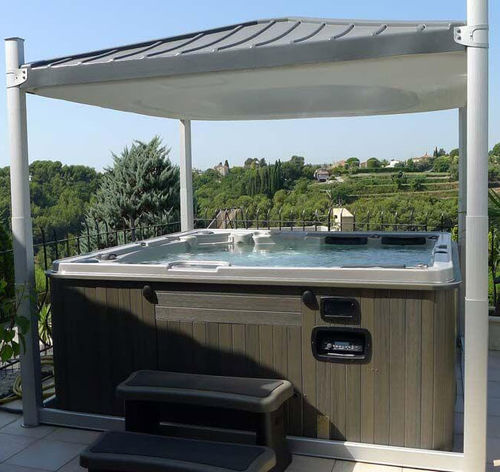 Copertura per spa retrattile - HYDROCOVER - Clairazur - con struttura in alluminio / per uso residenziale