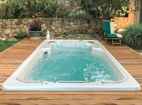 Spa da incasso per nuoto controcorrente - 14AX - Clairazur - rettangolare / 4 posti / da esterno