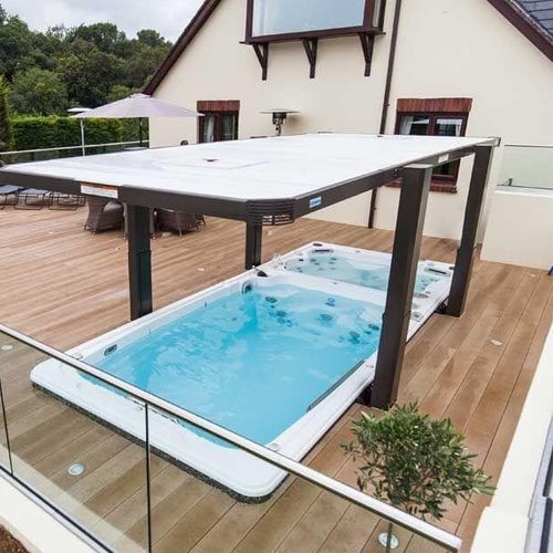 Spa da incasso per nuoto controcorrente - 19DT - Clairazur - fuoriterra / rettangolare / multiposto
