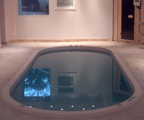 Spa da incasso per nuoto controcorrente - Plénitude 400 - Clairazur - ovale / multiposto / in mosaico