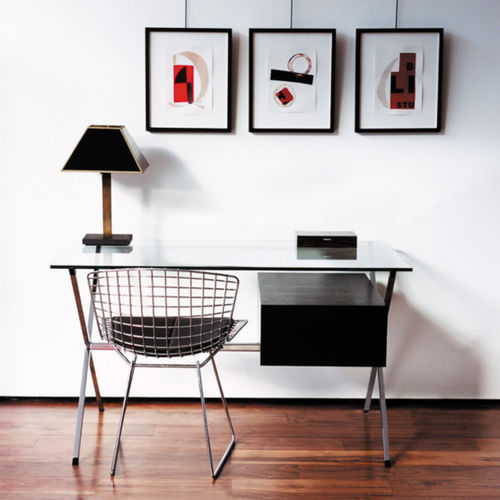Scrivania da terra - Albini Mini Desk - Knoll international - contemporanea / in vetro / dritta