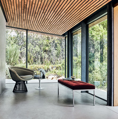 Divanetto imbottito modulare - RELAX - Knoll international - contemporaneo / in tessuto / in pelle