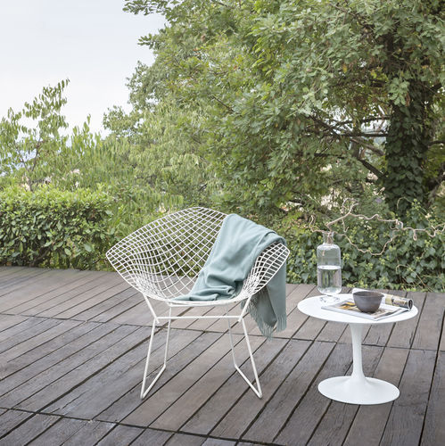 Sedia contemporanea - DIAMOND - Knoll international - da esterno / in vinile / in acciaio