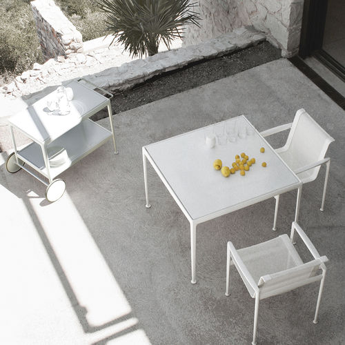 Tavolo da pranzo contemporaneo - 1966 - Knoll international - in acciaio / in porcellana / con supporto in ghisa di alluminio