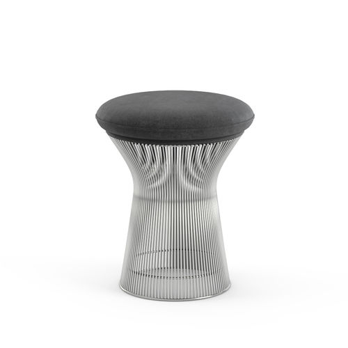 Sgabello contemporaneo - Platner  - Knoll international - in pelle / in tessuto / con supporto in acciaio
