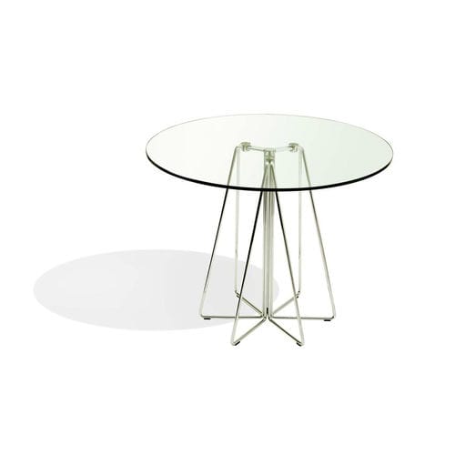 Tavolo contemporaneo - PaperClip™ - Knoll international - in vetro / con supporto in acciaio / con supporto in filo metallico