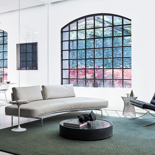 Tavolino basso contemporaneo - Panoramic  - Knoll international - in calcestruzzo / con supporto in calcestruzzo / rotondo